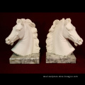 Wholesale hand carved white marble stone horse head statue